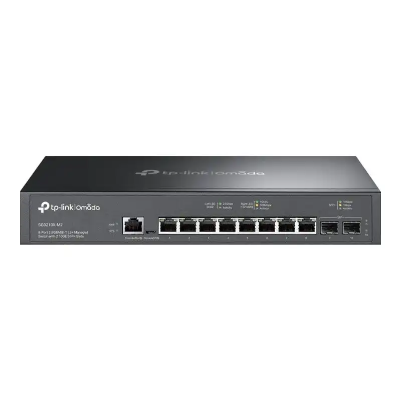 TP-Link Omada V1 - Commutateur - C2+ - Géré - 8 x 2.5GBase-T + 2 x Ethernet 10 Go SFP+ - de bureau, Mont... (SG3210X-M2)_1